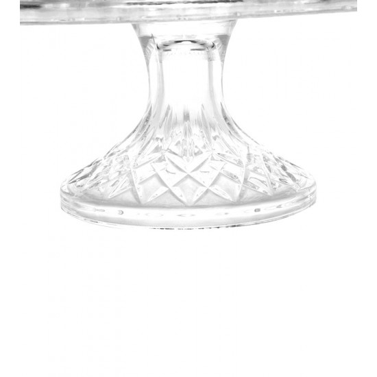 Prato Bolo 32cm 10,5cm Lys Com Pé Em Cristal Ecológico Wolff